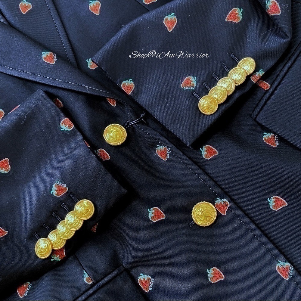 Gucci NWT Fall 19 Fil Coupé Strawberry Alessandro Michele blazer Shop@iamwarrior - Picture 10 of 14